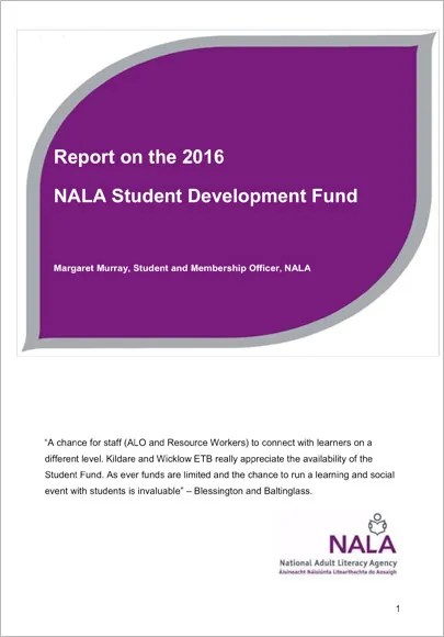 Student Development Fund Report, Year 2016 by NALA