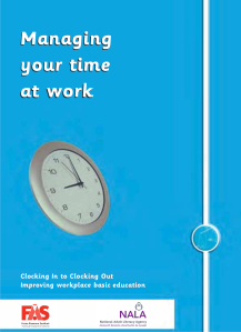 Publication cover: Clocking In to Clocking Out – managing your time at work