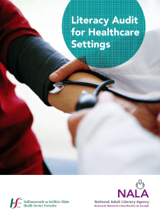 Literacy audit for healthcare settings