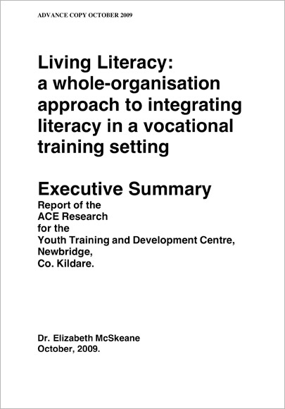Living Literacy a whole-organisation approach to integrating literacy in a vocational training setting (2009)