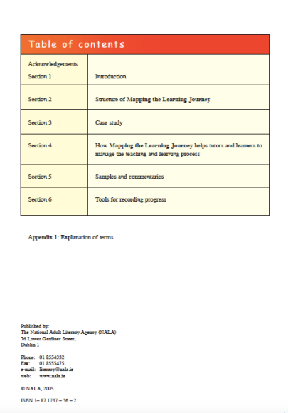 Mapping the learning journey