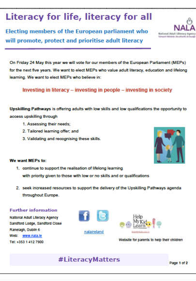 NALA Literacy manifesto for european elections 2019