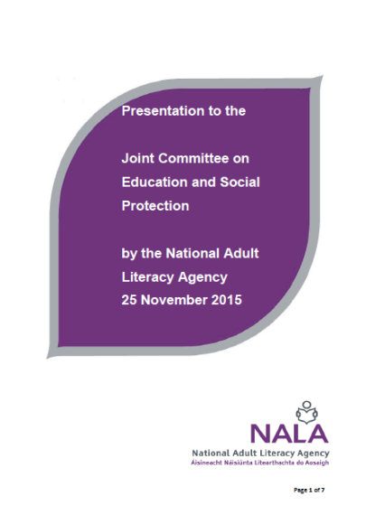NALA Submission to the join committee on education and social protection (2015)