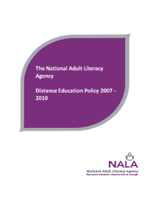 NALA distance education policy (2007-2010)