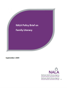 NALA policy brief on family literacy (2009)
