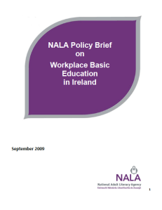 NALA policy brief on workplace basic education (2009)