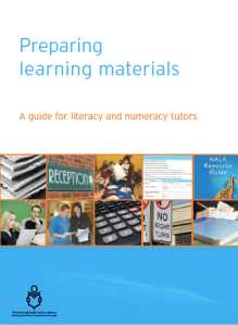 Preparing learning materials - a guide for literacy and numeracy tutors