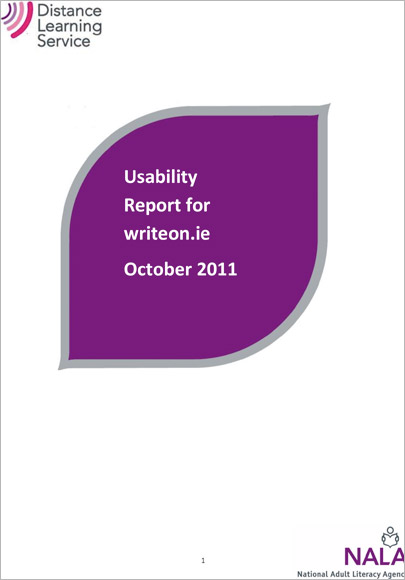 Writeon.ie usability testing report (2011)