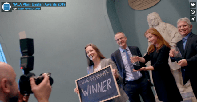 clips of NALA video of students award