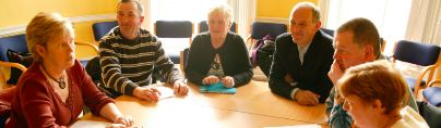 People sitting around a table