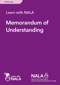 Learn with NALA Memorandum of Understanding