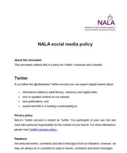 NALA social media policy