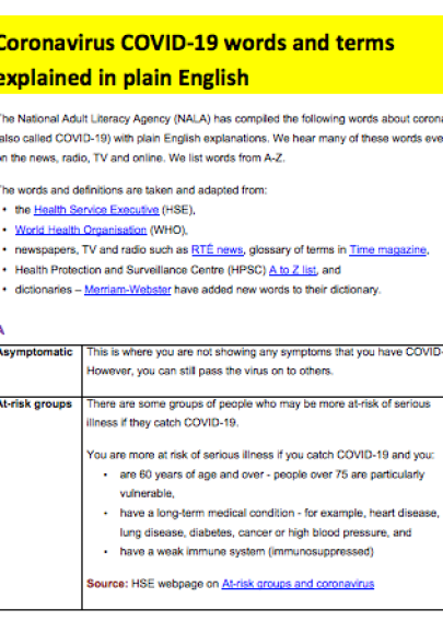 Covid-19 terms explained in plain English
