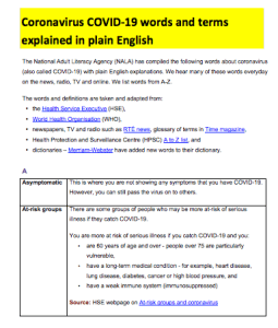 Covid-19 terms explained in plain English