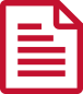Icon image as symbol of a paper document or reading (red colour)