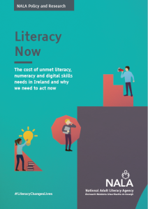 Book cover: Literacy now - NALA 2020