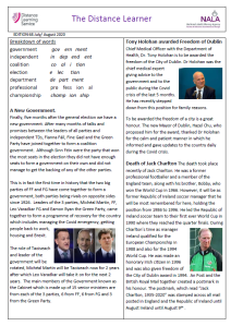 The Distance Learner – July August 2020 worksheet (issue 68)