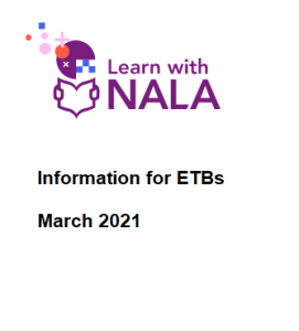 Learn with NALA - information for ETBs - Cover