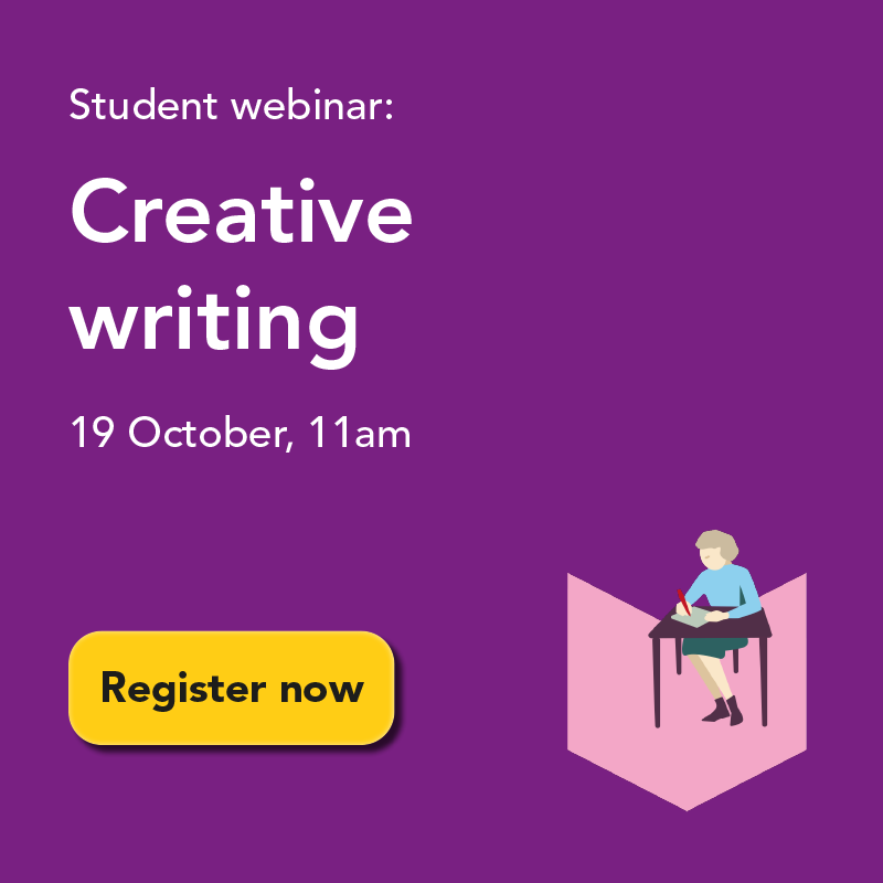 Creative writing webinar banner