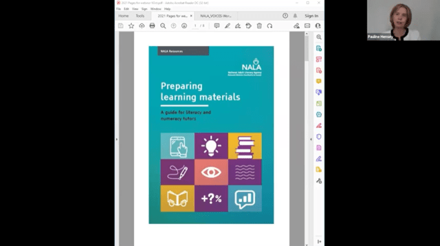 Preparing learning materials webinar