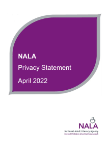 NALA Privacy Statement April 2022