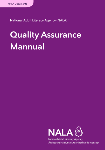 National Adult Literacy Agency (NALA) Quality Assurance Manual cover