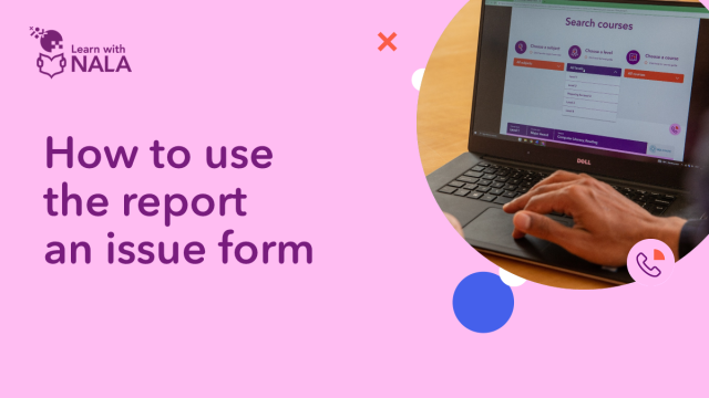 How to use the report an issue form