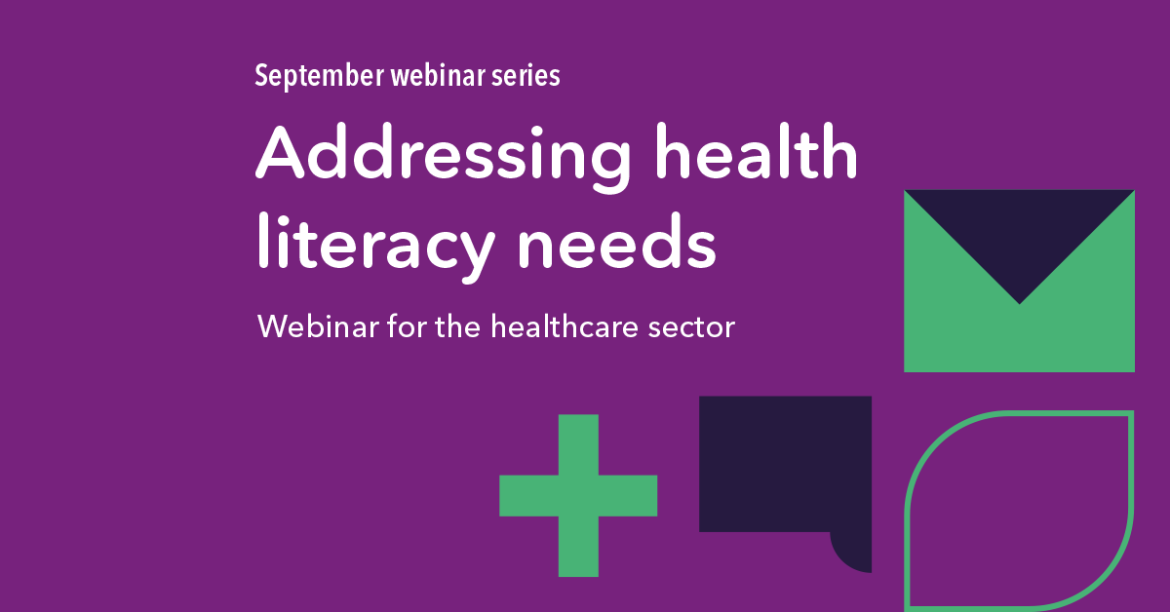 Addressing health literacy needs 14 September 2022