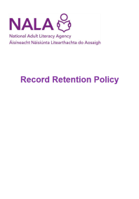 Record Retention Policy