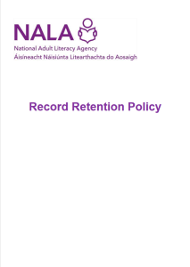 Record Retention Policy