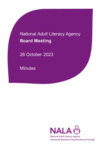 NALA Board Meeting Minutes Cover October 2023