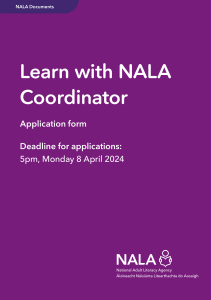 Learn with NALA Coordinator. Application form.