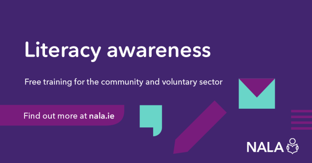 Literacy awareness. Free training for the community and voluntary sector