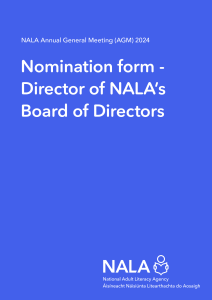 Nomination forrm Director of NALA’s Board of Directors