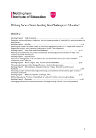 Screenshot of the cover of NTU Working Paper issue 2