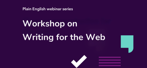 Plain English web series - Workshop on Writing for the Web