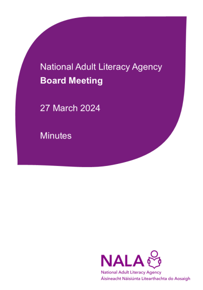 Minutes of the NALA Board Meeting 27 March 2024