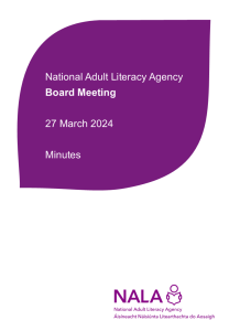 Minutes of the NALA Board Meeting 27 March 2024