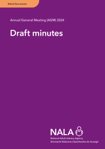 Annual General Meeting (AGM) 2024 Draft minutes