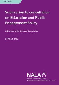 Submission to consultation on Education and Public Engagement Policy. Submitted to the Electoral Commission. 26 March 2025