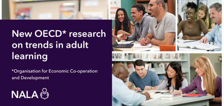 New OECD research on trends in adult learning *Organisation for Economic Co-operation and Development. Image show adults in education