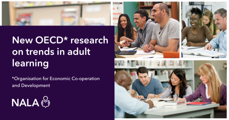New OECD research on trends in adult learning *Organisation for Economic Co-operation and Development. Image show adults in education