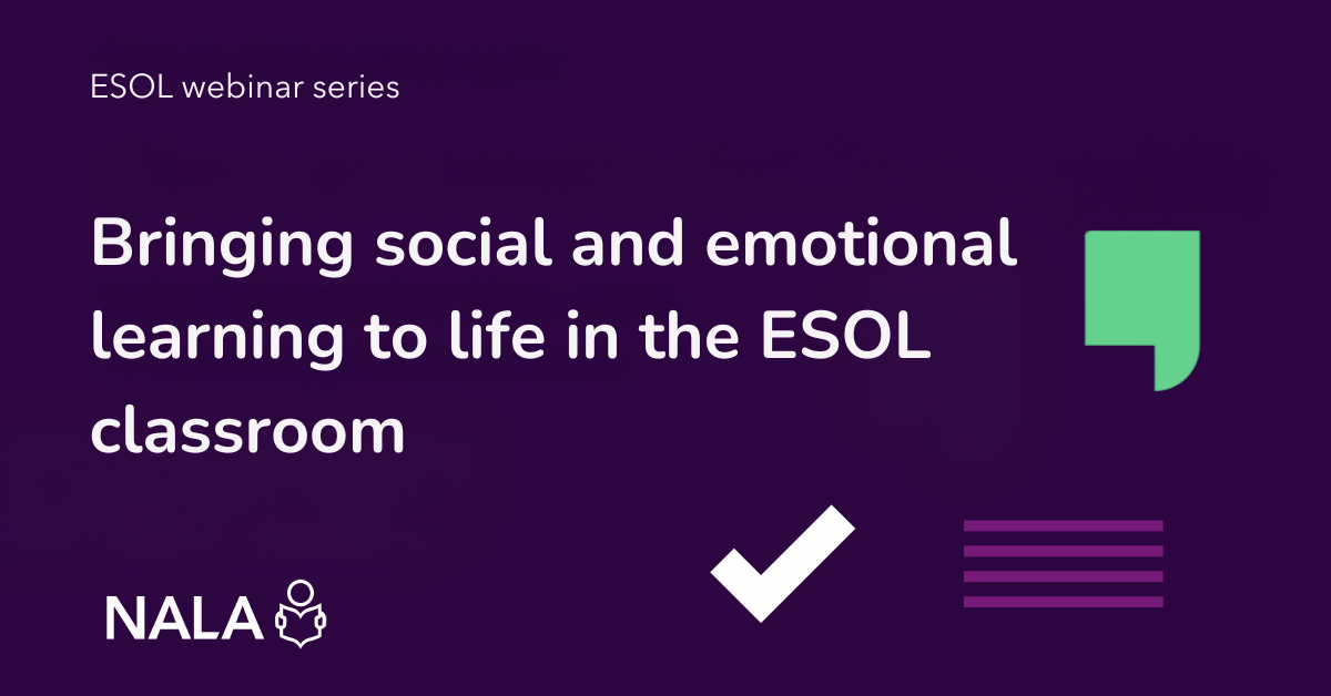 Free webinar: Social and emotional learning in the ESOL classroom