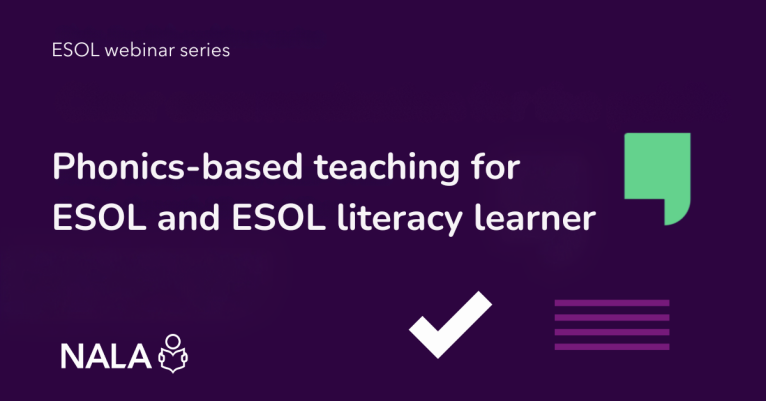 ESOL Webinar Series #3- Phonic-based teaching for ESOL - 23 October 2025