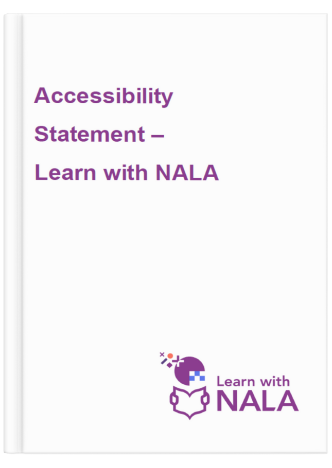 Accessibility statement - Learn with NALA book cover