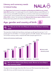 Cover of the NALA factsheet on age, gender and country of birth - Organisation for Economic Co-operation and Development (OECD) Survey of Adult Skills