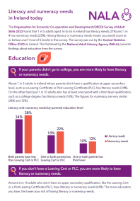 Cover of the NALA factsheet on education - Organisation for Economic Co-operation and Development (OECD) Survey of Adult Skills