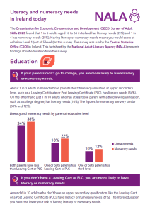 Cover of the NALA factsheet on education - Organisation for Economic Co-operation and Development (OECD) Survey of Adult Skills