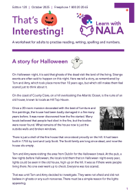 That's Interesting October 2025 worksheet cover