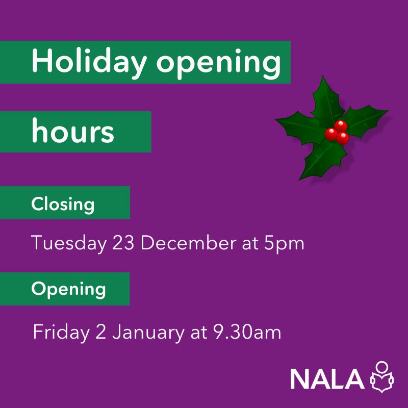 NALA Christmas Opening Hours